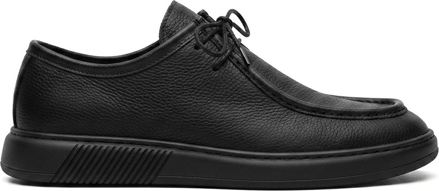 Zerenyus ZRJ170 Yüksek Kalite Bağcıklı Casual Model Erkek Klasik Ayakkabı - Siyah görsel 8