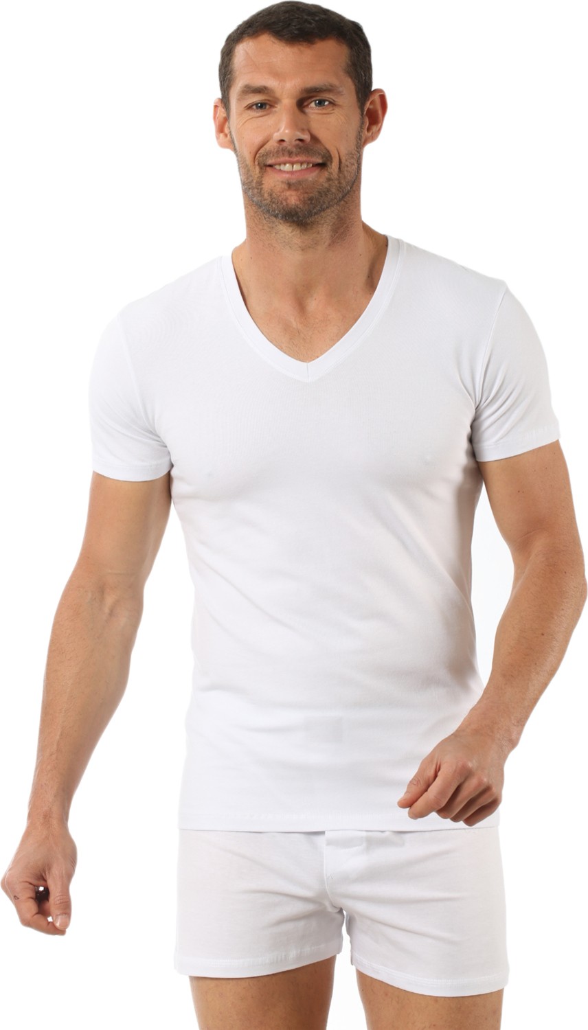 Özkan Underwear Özkan 0273 Erkek %95 Pamuklu Likralı Süprem V Yaka Yarım Kol Esnek Rahat Tişört Fanila