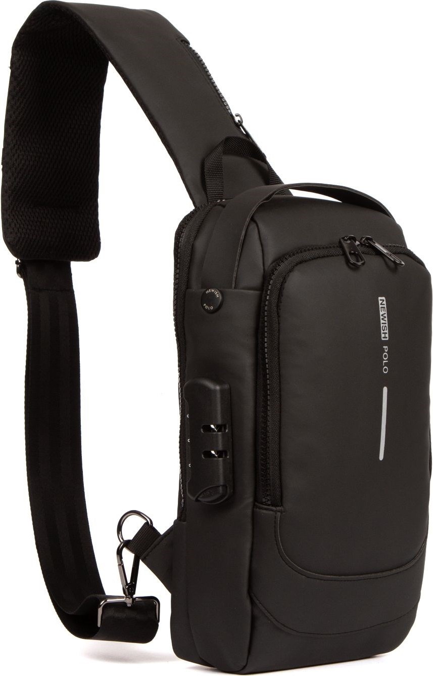 Adelina Bags Hırsızlık Önleyici Şifreli Kilitli USB Girişli Göğüs Omuz Çantası Body Bag