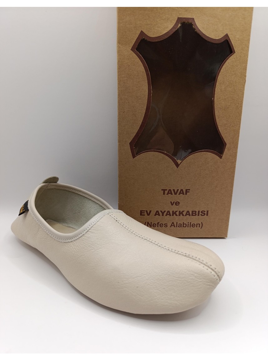 Bukond %100 Deri Hac Umre Tavaf Patiği ve Ev Ayakkabısı Terletmez görsel 7