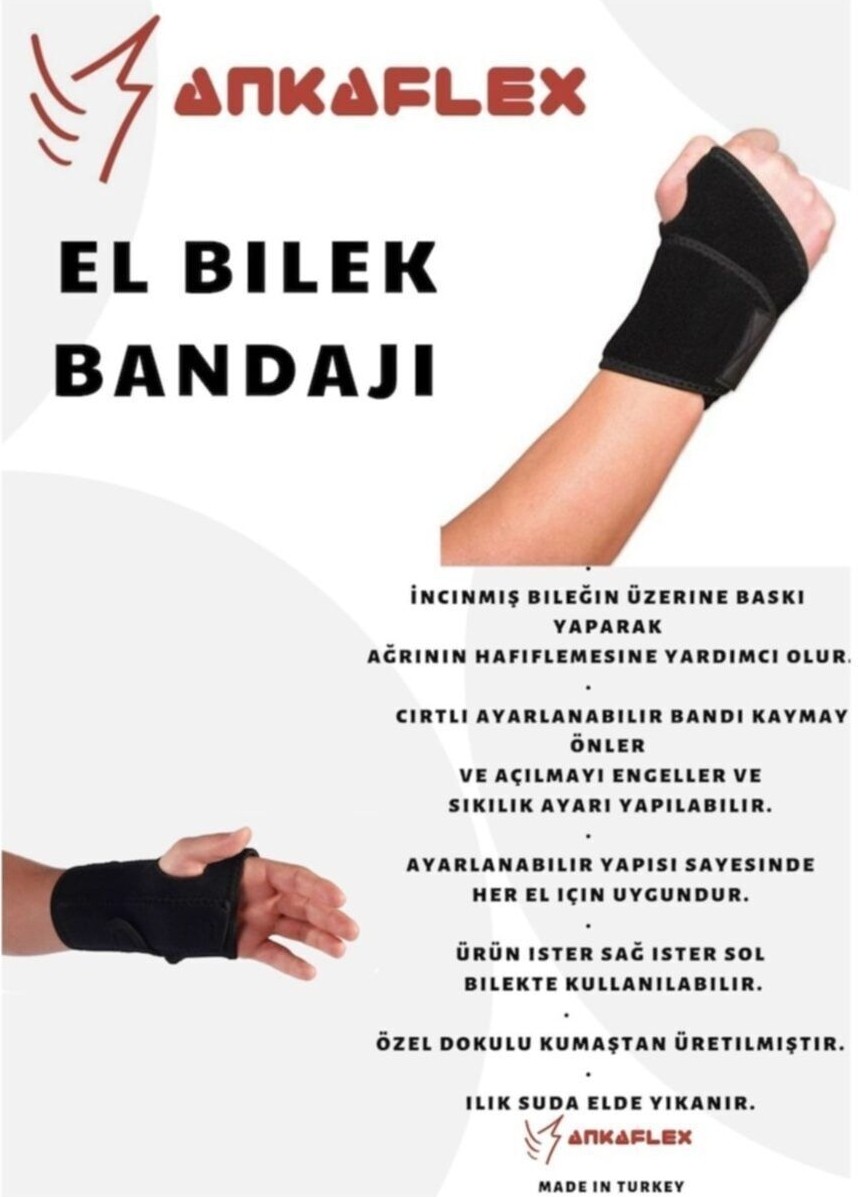 Nidage El Bilek Bandajı Ateli Medikal Ortopedik Statik El Bilek Splinti görsel 4