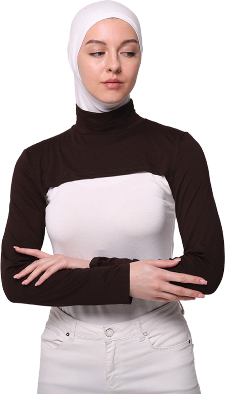 Altobeh Balıkçı Yakalı Boyunluklu Kolluk - Kahverengi