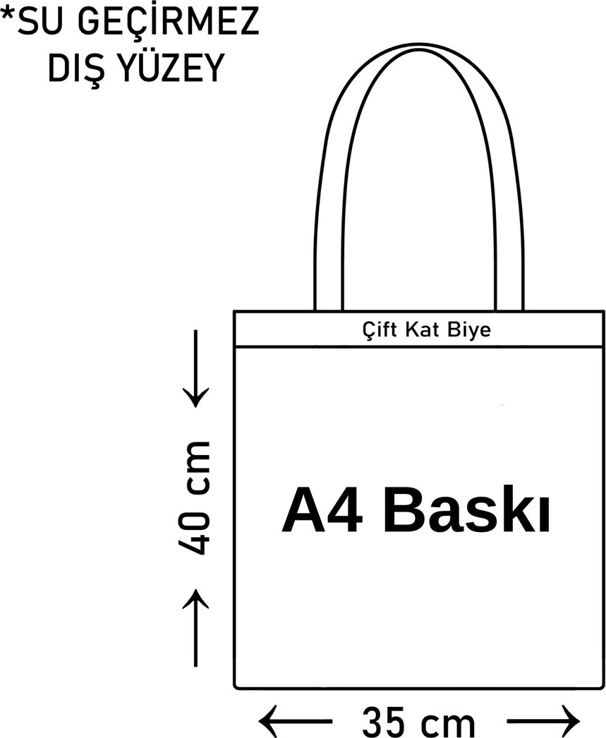 Designedfy Winnie The Pooh Baskılı Su Geçirmez Bez Çanta görsel 2