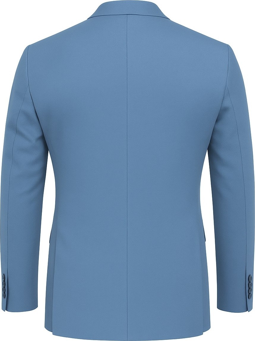 Plus Scorpion Erkek Slim Fit Blazer Ceket Açık Indigo, Tek Düğmeli, Şık Günlük & Ofis Kombinleri Için, Tam Astar görsel 3