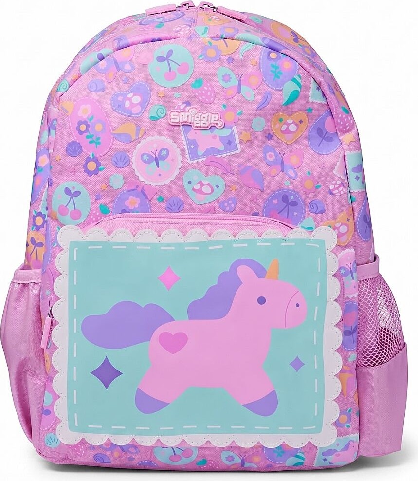 Smiggle Little Journeys Junior Kapüşonlu Karakter Sırt Çantası Pembe 458340