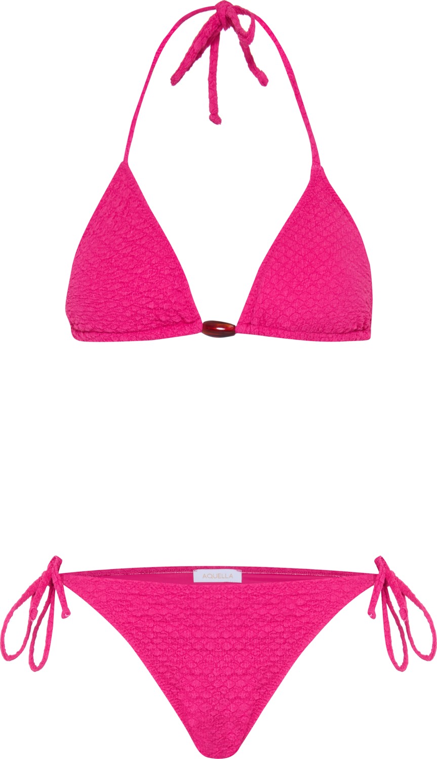 Aquella Krinkıl Fuşya Üçgen Bikini Takım