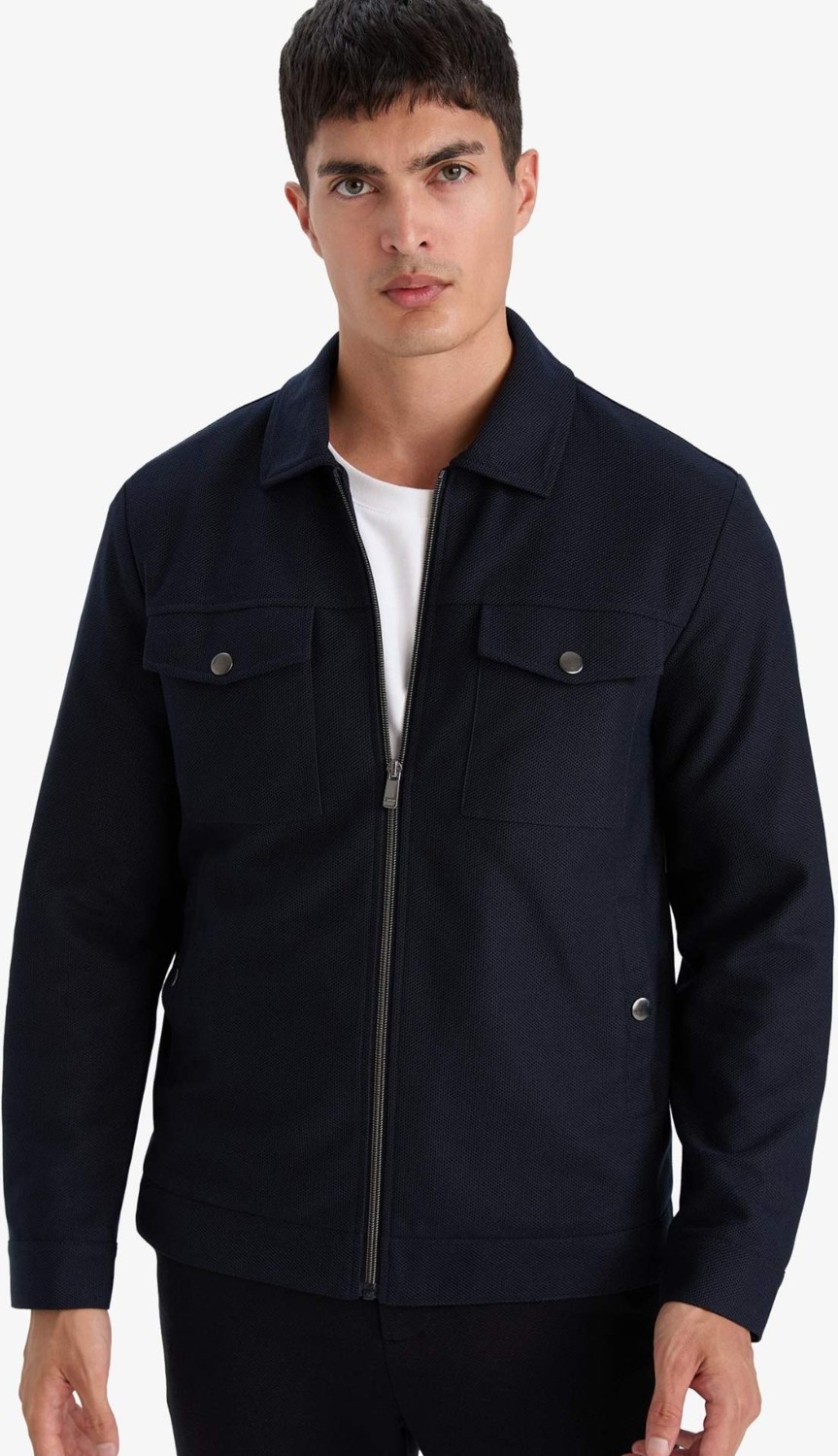 DeFacto Slim Fit Astarlı Fermuarlı Cepli Mevsimlik Mont D7533AX26SP
