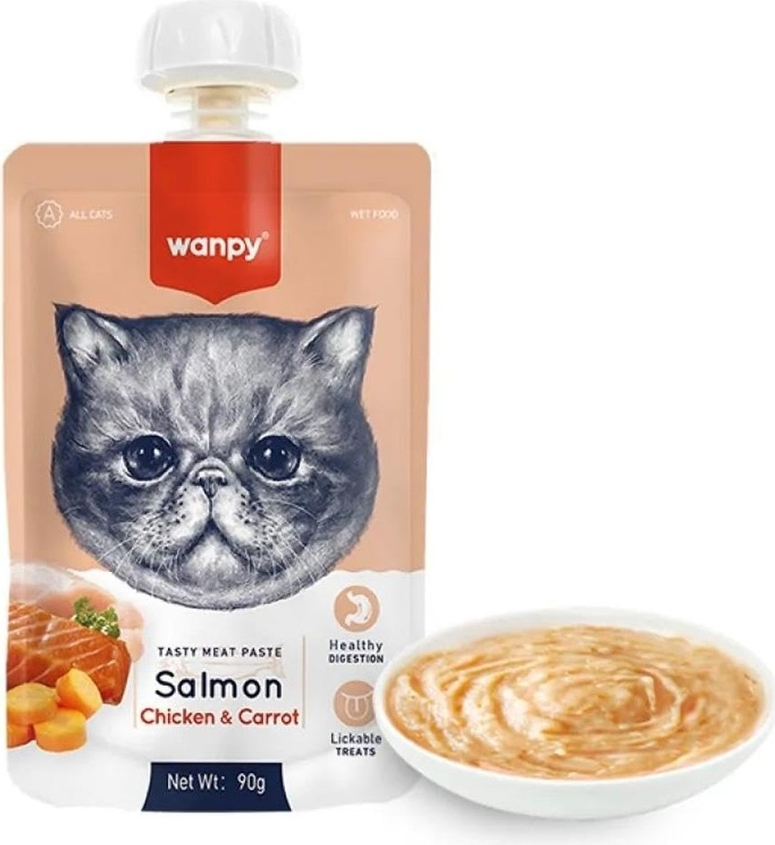 Aesco Wanpy Taze Somonlu&tavuklu Kedi Et Ezmesi 90 gr Tekli
