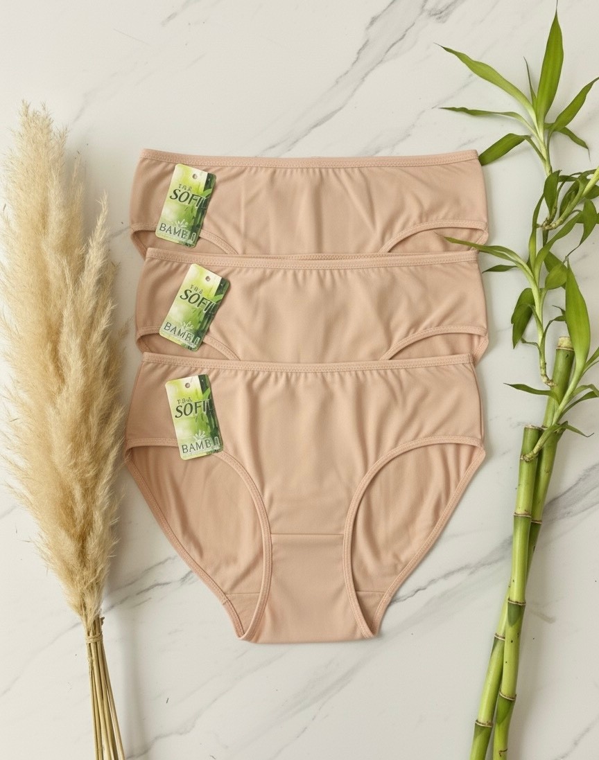 Neyl Kadın Bambu Kilot 3'lü Set Bayan Bambu Silip