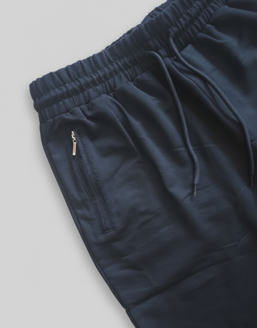Balkonda Erkek Eşofman Altı Lastikli Paça İnce Pamuklu Fermuarlı Battal Büyük Beden görsel 2
