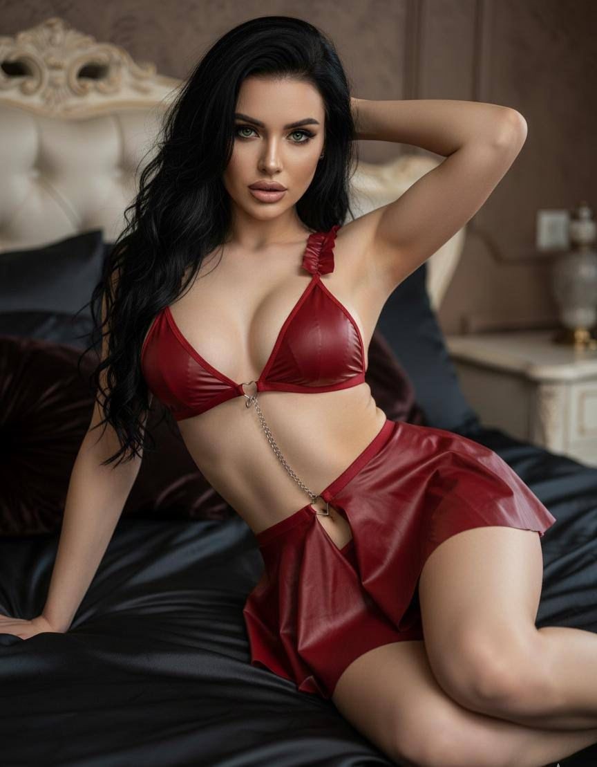 Senselle Lingerie Deri (Özel Gece) Takımı