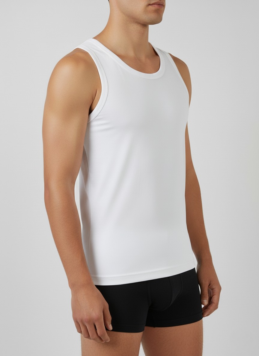 Balkonda Erkek Atlet Pamuklu İç Çamaşır 3'lü Paket Slim Fit Rahat - Berrak