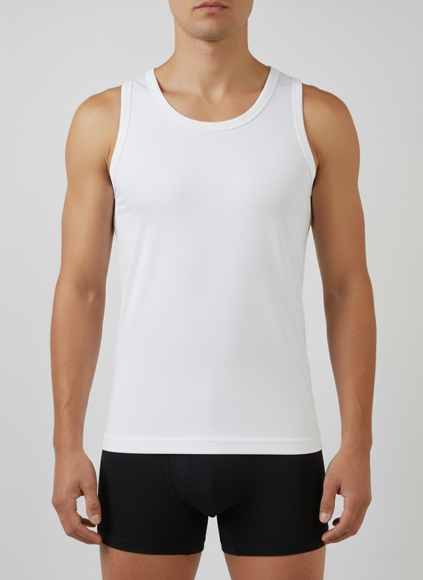 Balkonda Erkek Atlet Pamuklu İç Çamaşır 3'lü Paket Slim Fit Rahat - Berrak görsel 7