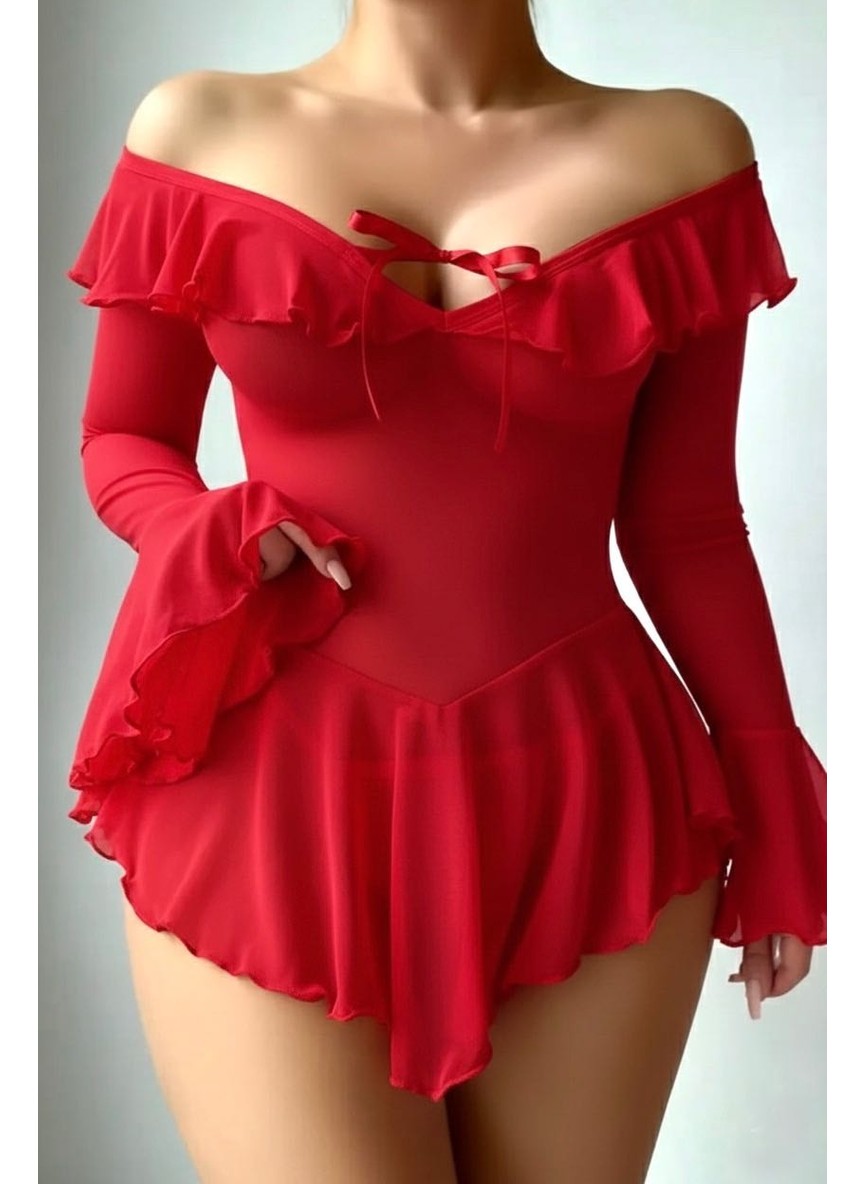 Eloria Fashion 2'li Kadın Transparan Gecelik,tanga Hediyeli,fantezi Gecelik görsel 2