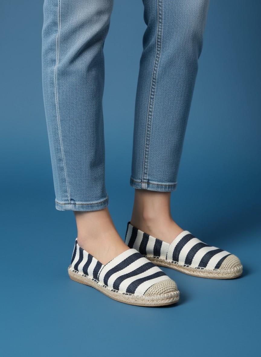 Aska Shoes Kadın Floter Deri/ Keten/hasır Malzeme Espadril görsel 7