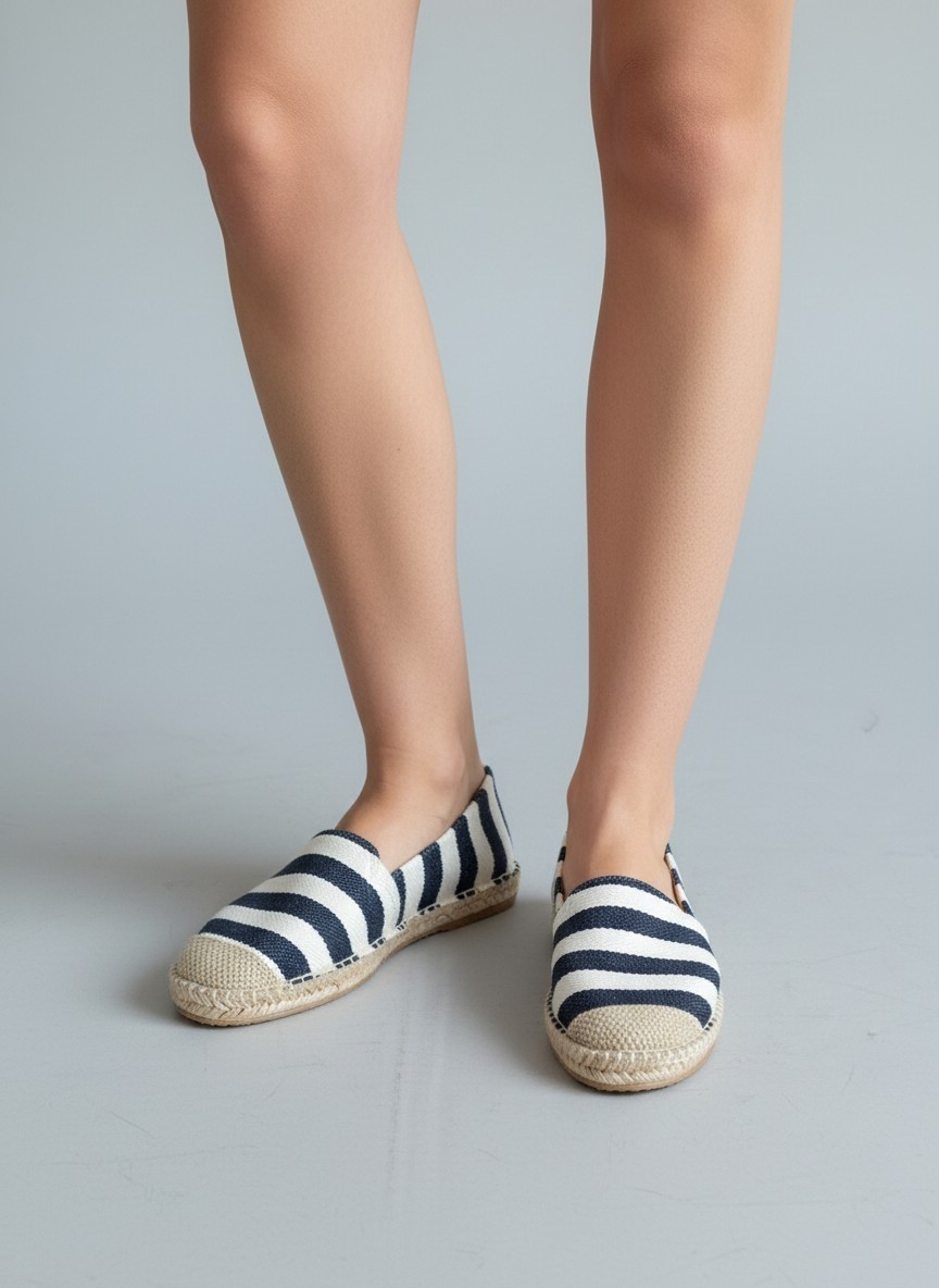 Aska Shoes Kadın Floter Deri/ Keten/hasır Malzeme Espadril görsel 8