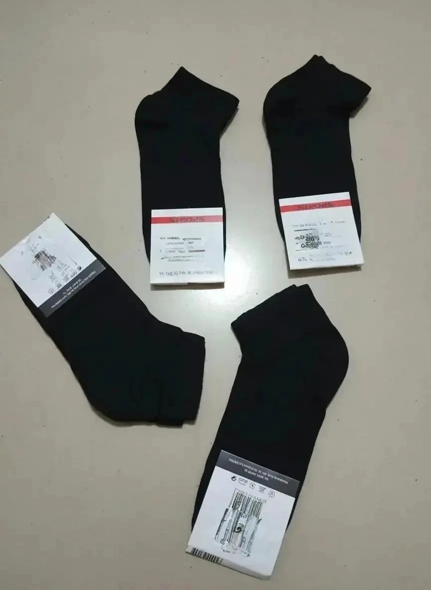 Efem İç Giyim Erkek Düz Siyah Renk Patik Çorap 4'lü Paket 4 Çift