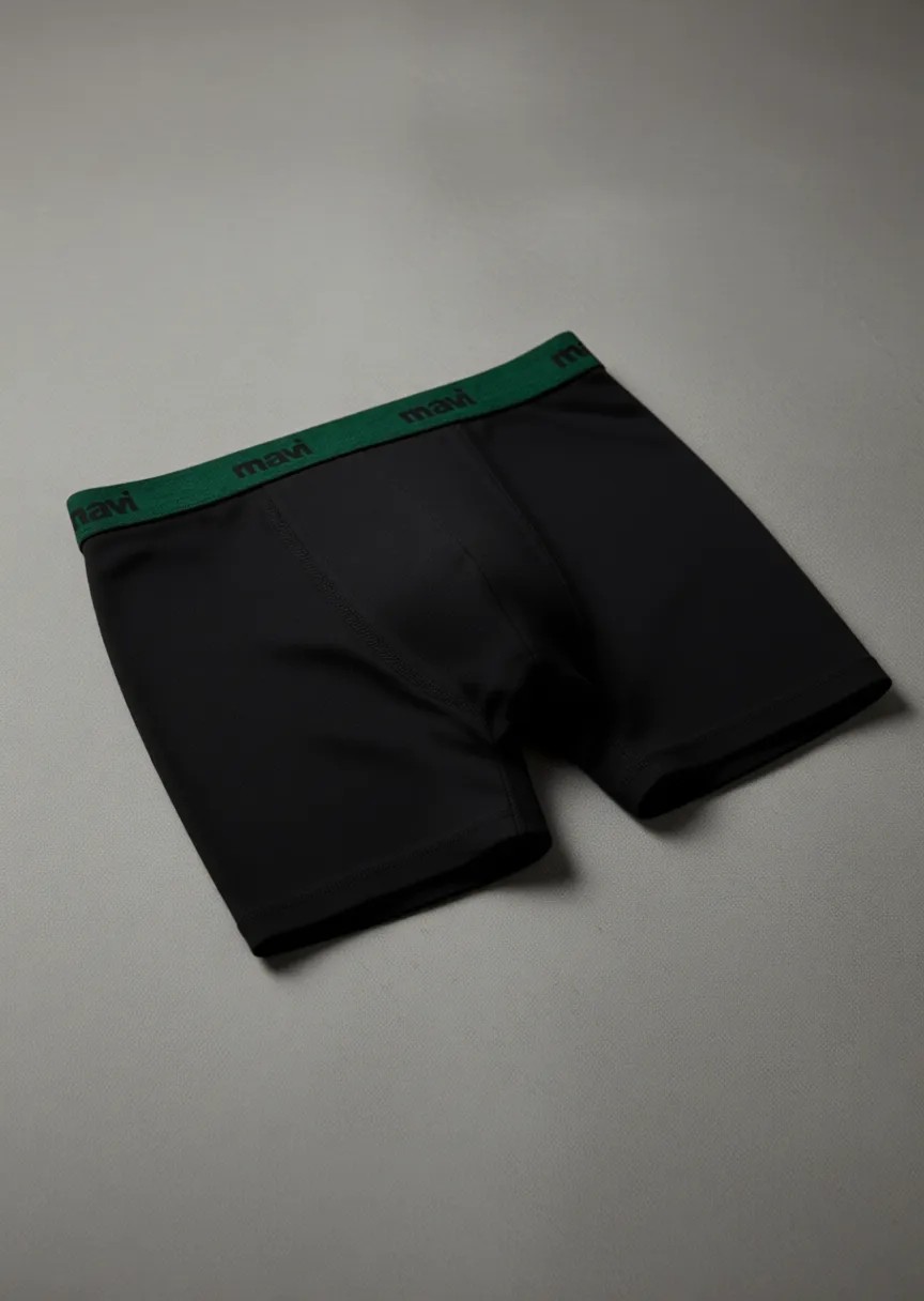 Mavi 3lü Siyah Basic Boxer 0911408-85585 görsel 6