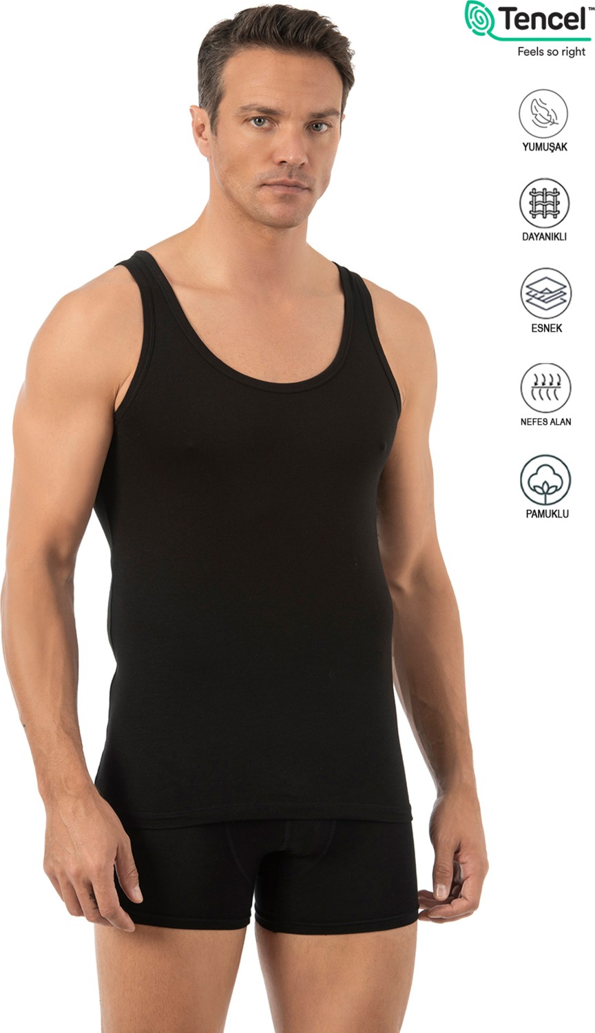 Özkan Underwear Özkan 10852 Erkek Premium Kumaş Pamuklu Modal Esnek Rahat Kalın Askılı Atlet