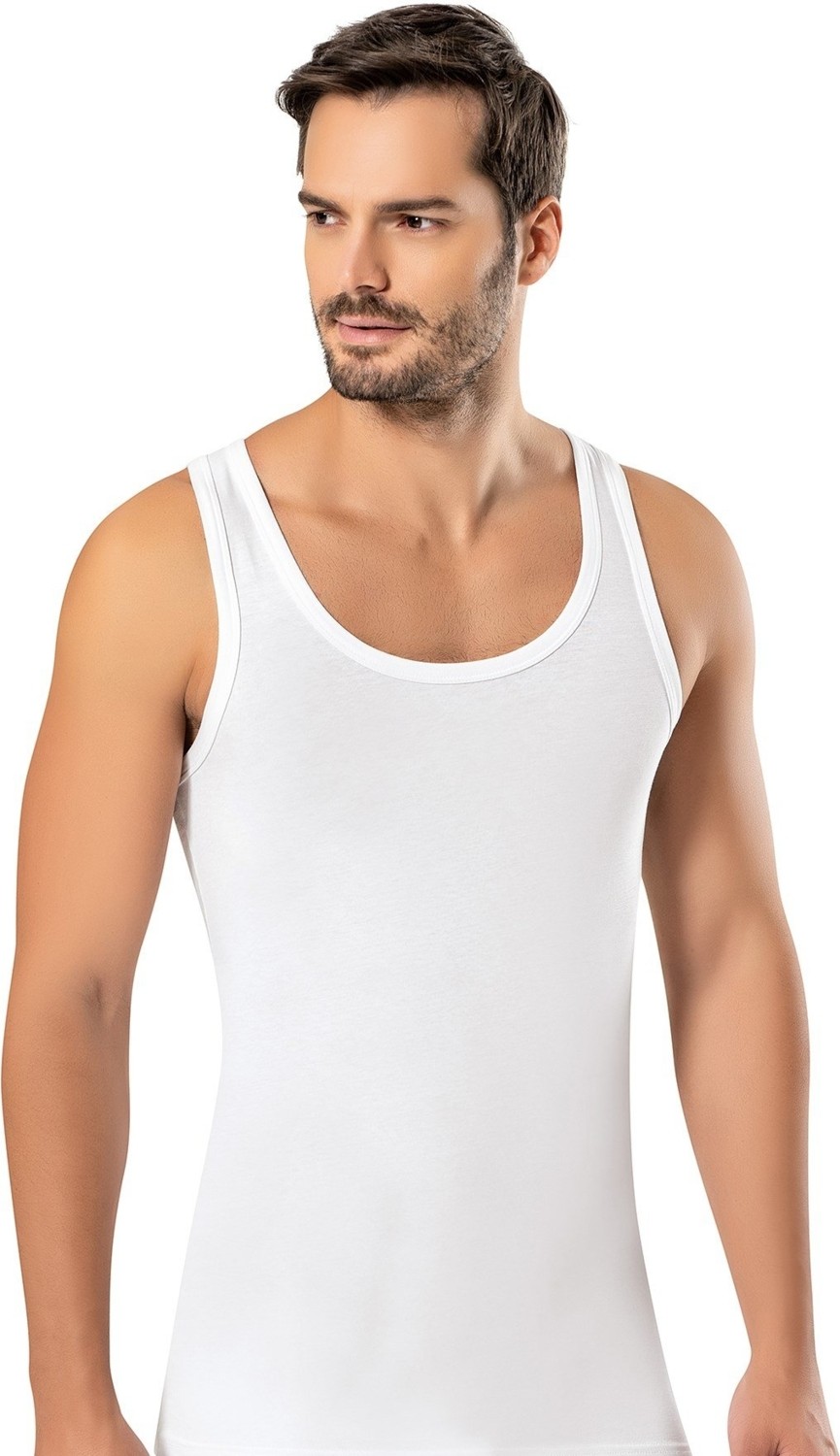 Erdem Erkek Kalın Askılı Arkası Çapraz Pamuklu 6'lı Paket Atlet 1121 görsel 4
