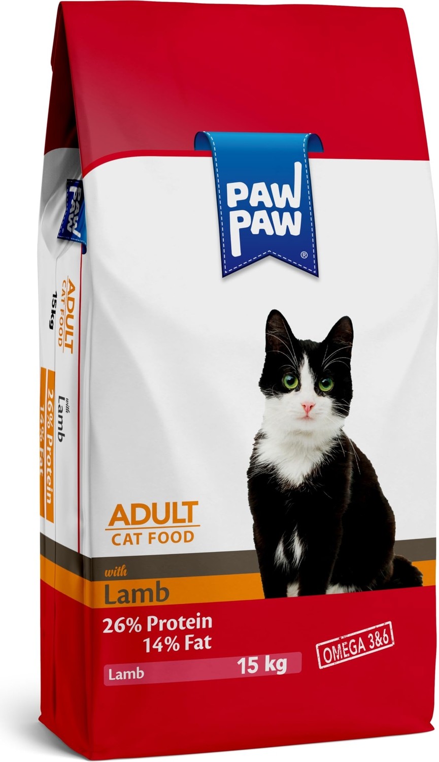 Die Grup Pawpaw Yetişkin Kedi Kuzulu Kuru Mama 15 kg