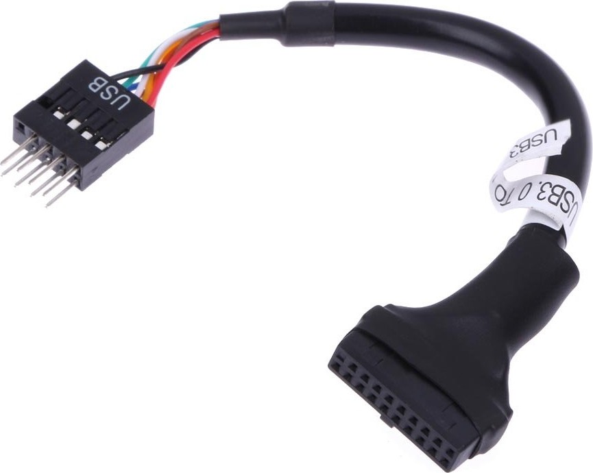 Die Grup Alfais 5026 19-20 Pin USB 3.0 To 9 USB 2.0 Çevirici Dönüştürücü Adaptör Kablosu görsel 2