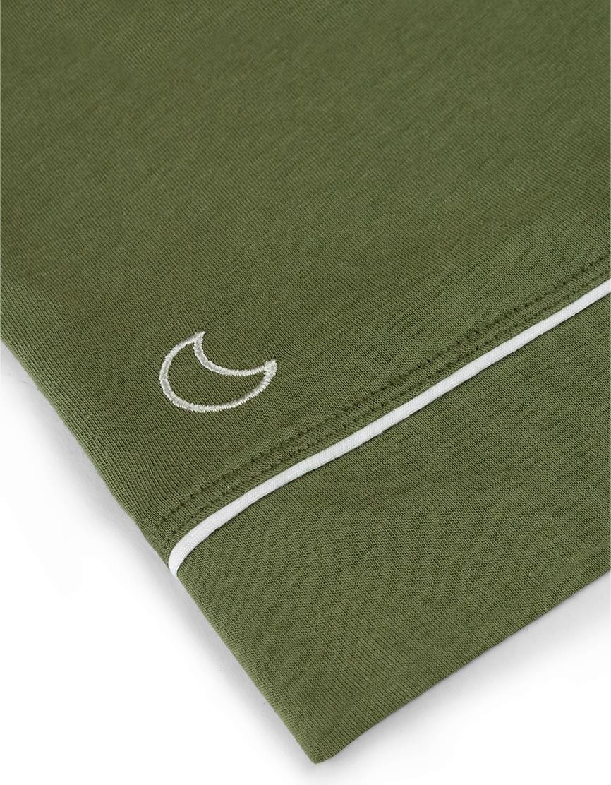 Jaya Modal Biyeli Uzun Kollu Pijama Takımı / Haki Yeşili görsel 6
