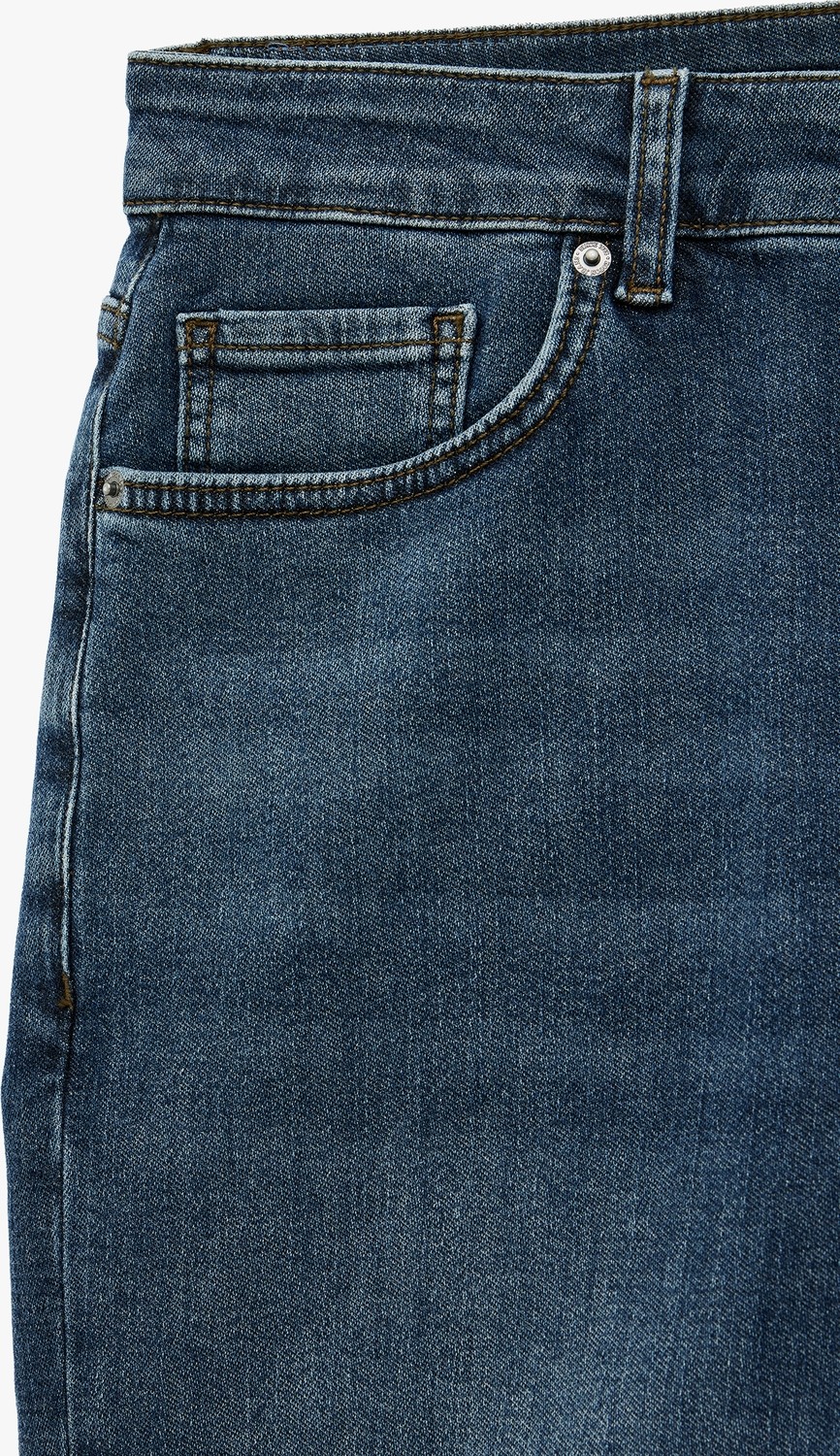 Koton Normal Bel Pamuklu Bermuda Slim Fit Jean Şort görsel 5
