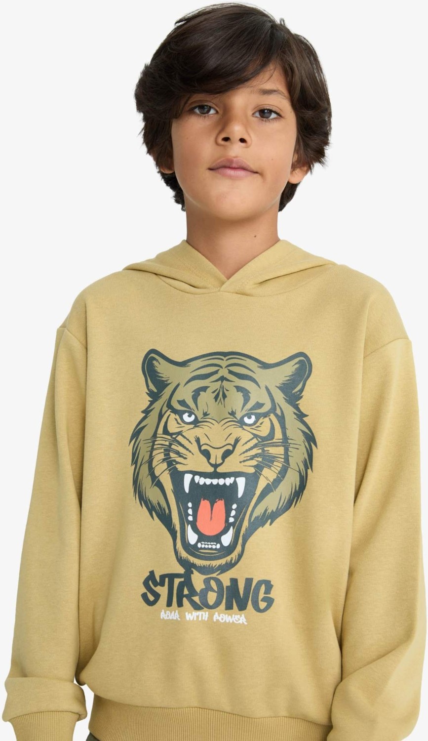 DeFacto Kapüşonlu Baskılı Sweatshirt Erkek Çocuk F2859A825WN görsel 4