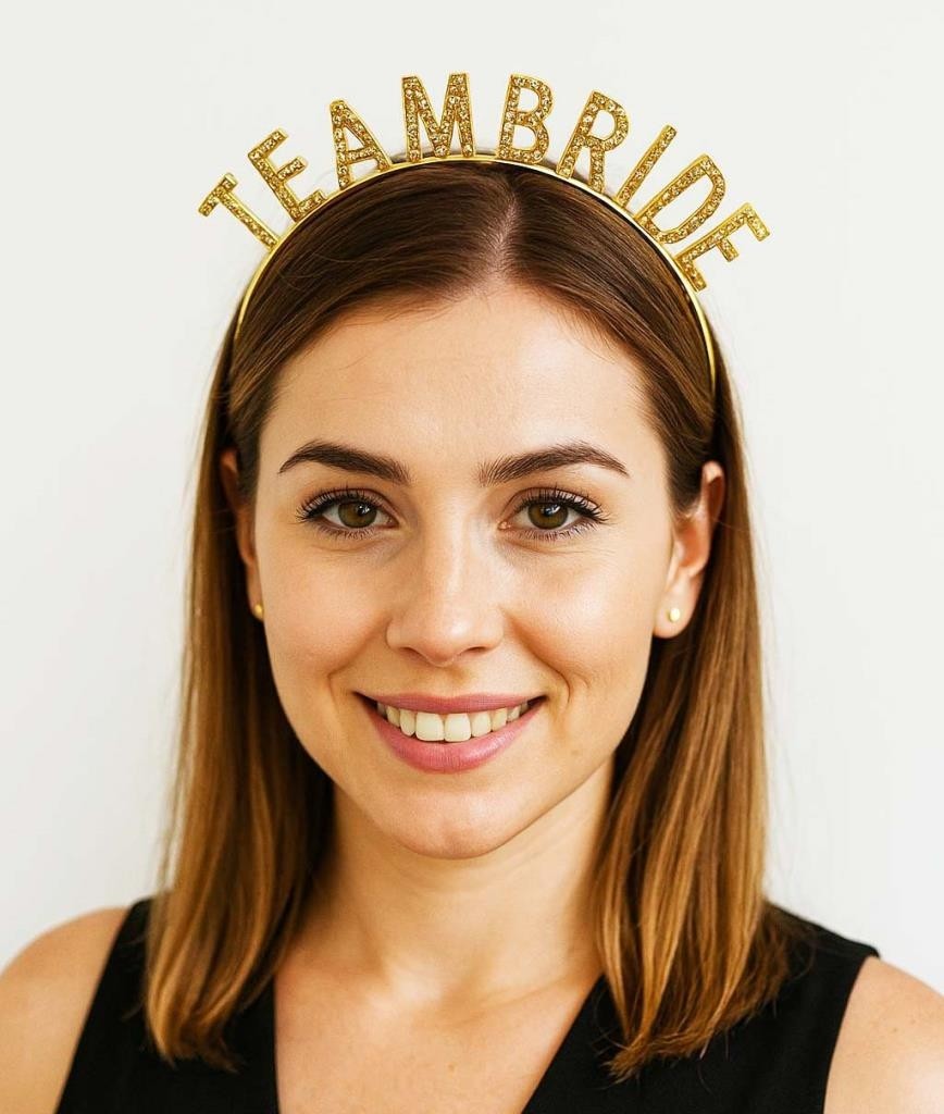 Trend Kapında Altın Renk Team Bride Taç, Gelin ve Nedime Tacı görsel 2
