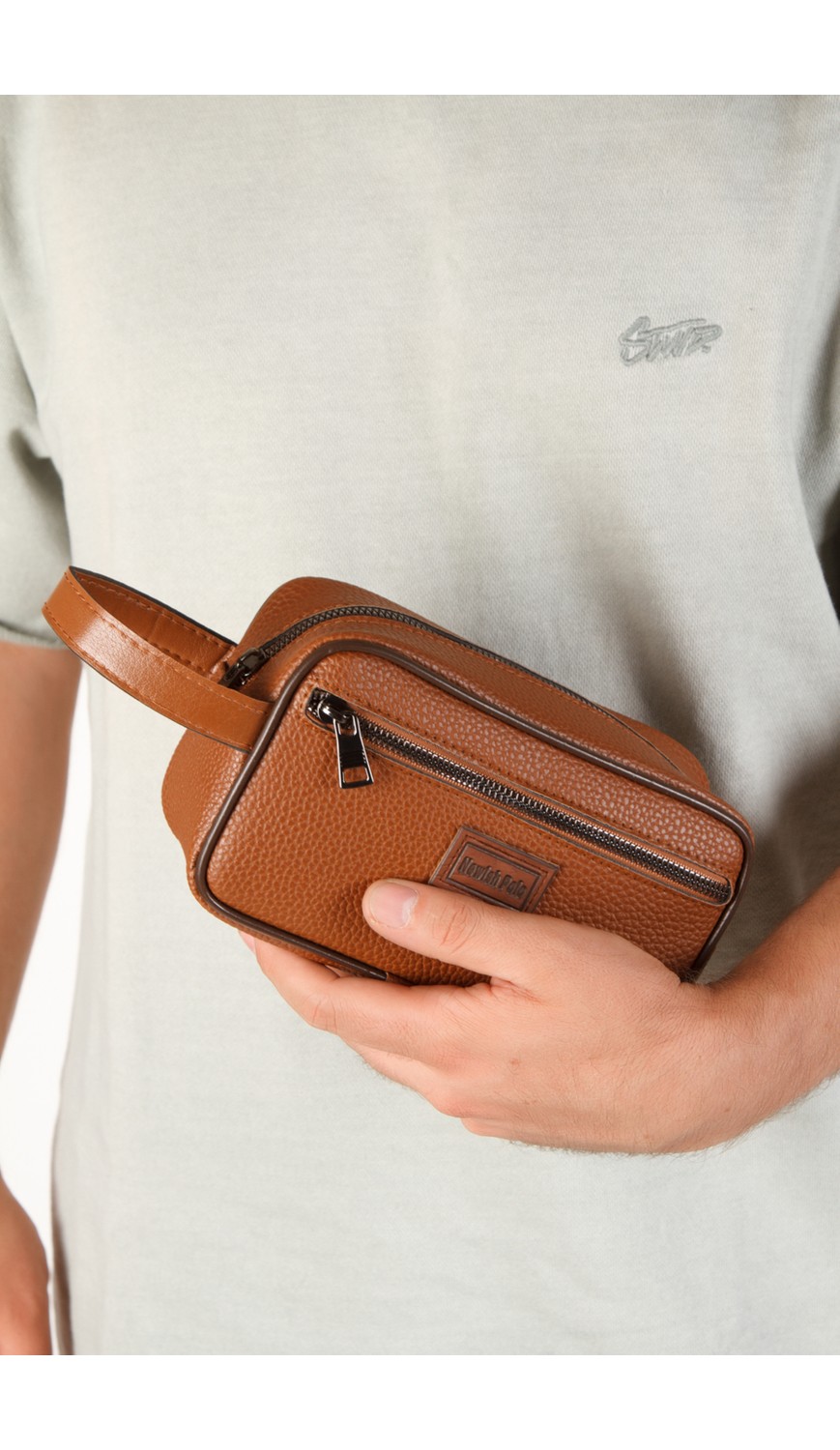 Newish Polo Erkek Siyah Deri Portföy Clutch Traş Kozmetik Bakım ve Günlük El Çantası newpolo269 görsel 8