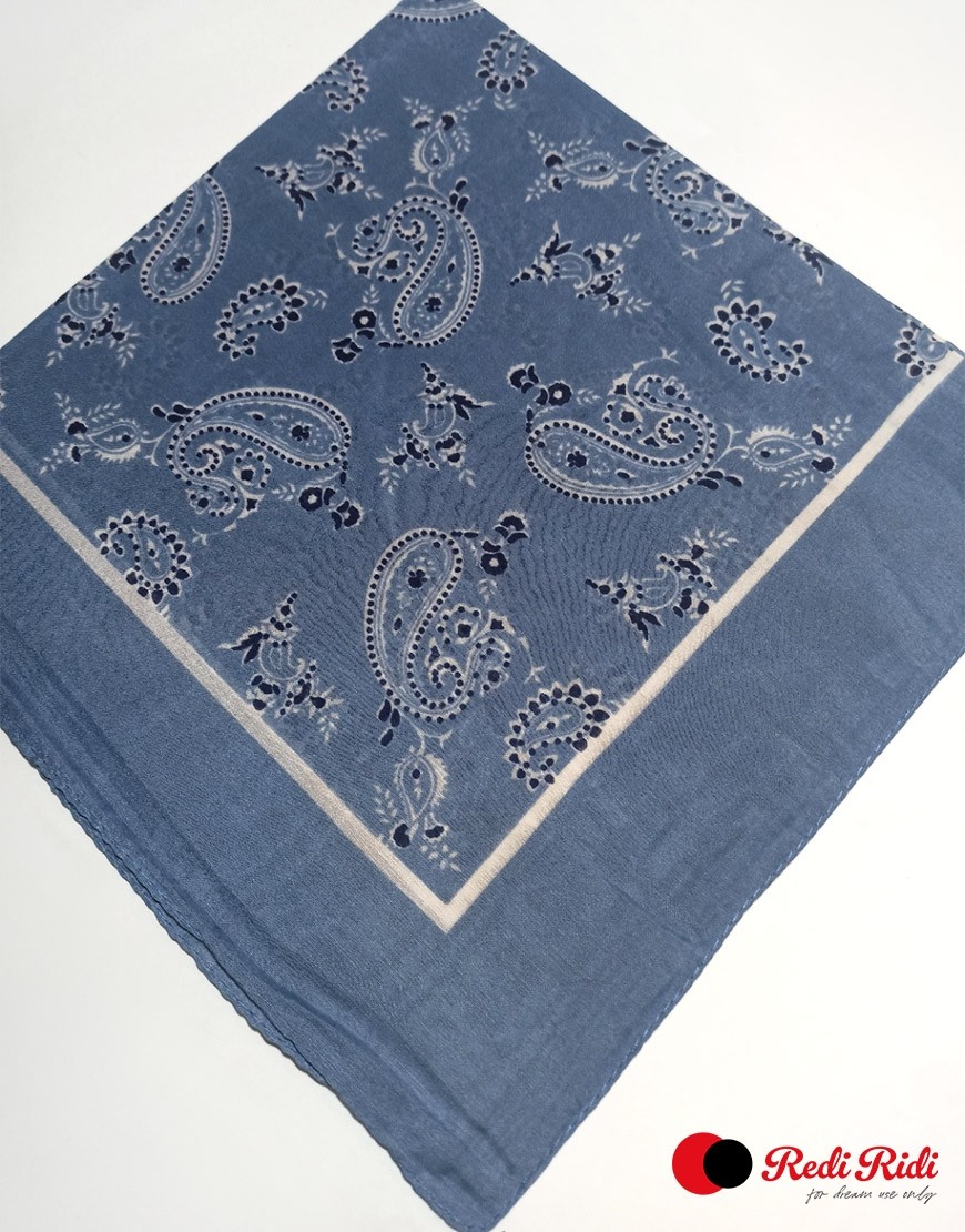 Redi Ridi Fular Bandana Paisley Mavi görsel 2