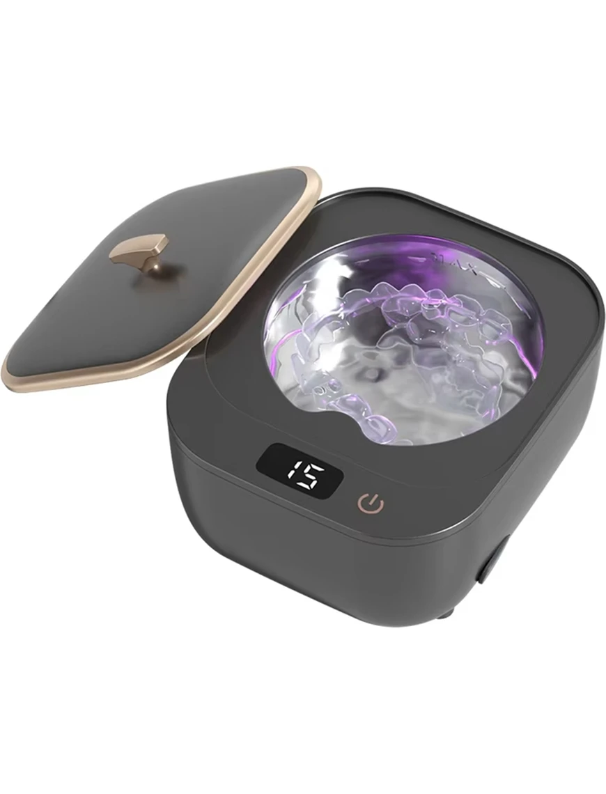 Resim Ipoearthu Diş Retainer Hizalayıcı Mücevher Temizleyici Için Ultrasonik Protez Temizleme Makinesi Abd Fişi A Ultrasonik Temizleme Makinesi (Yurt Dışından) 