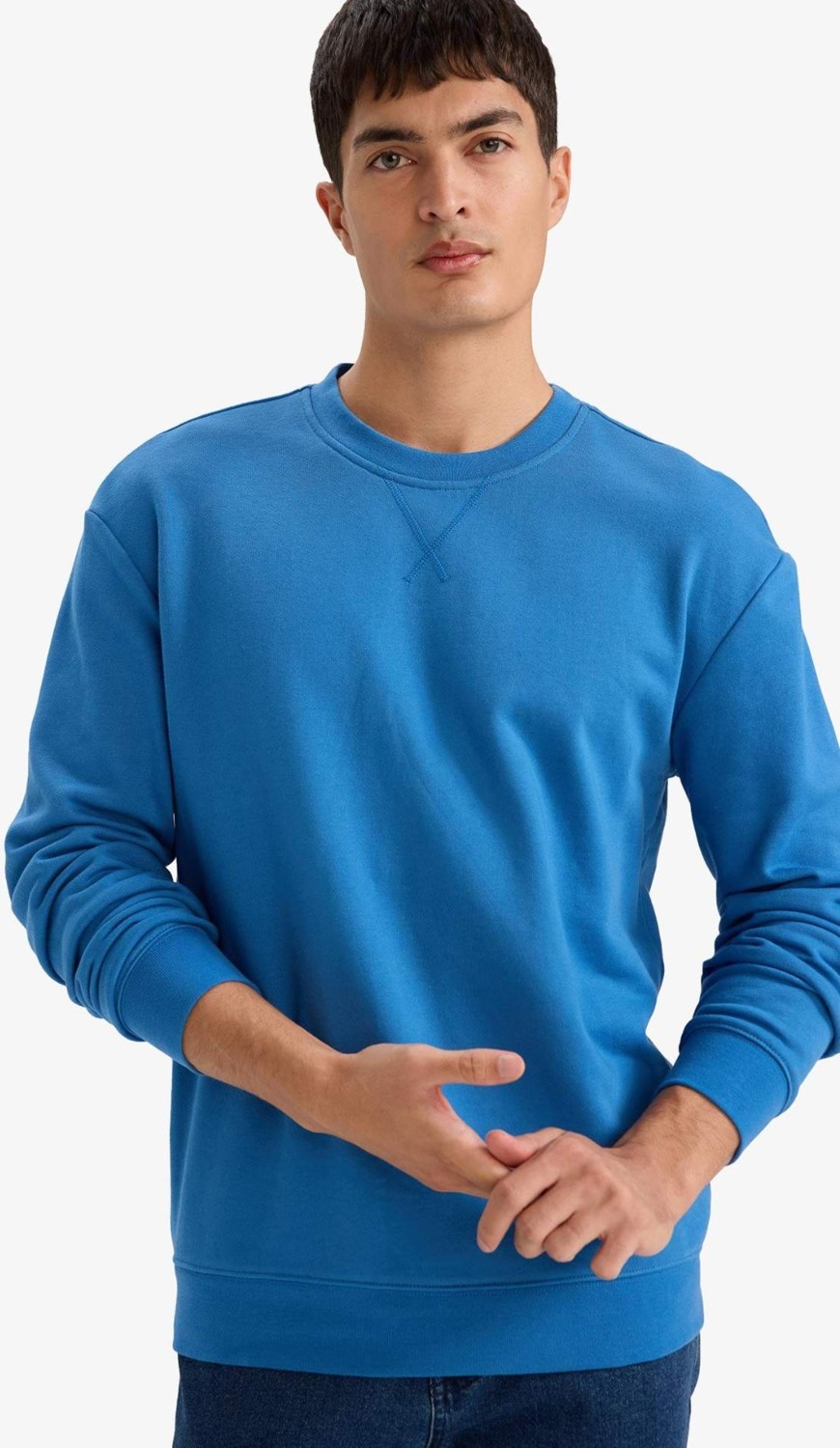 DeFacto Pamuklu Regular Fit Basic Sweatshirt E8339AX26SP