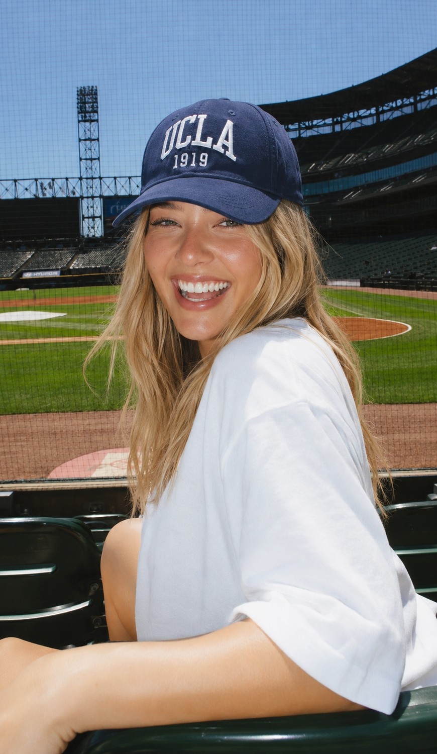 Ucla Ballard Sarı Baseball Cap Nakışlı - Unisex Şapka