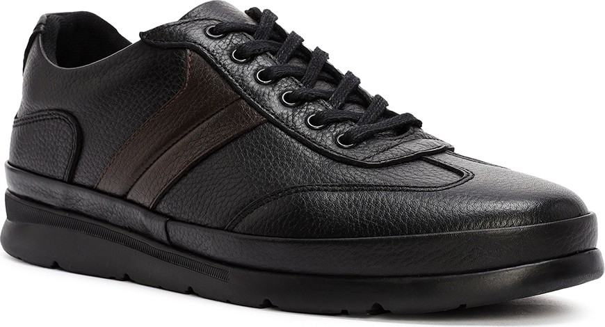 Derimod Erkek Siyah Bağcıklı Kalın Tabanlı Deri Sneaker WM700001DF görsel 7