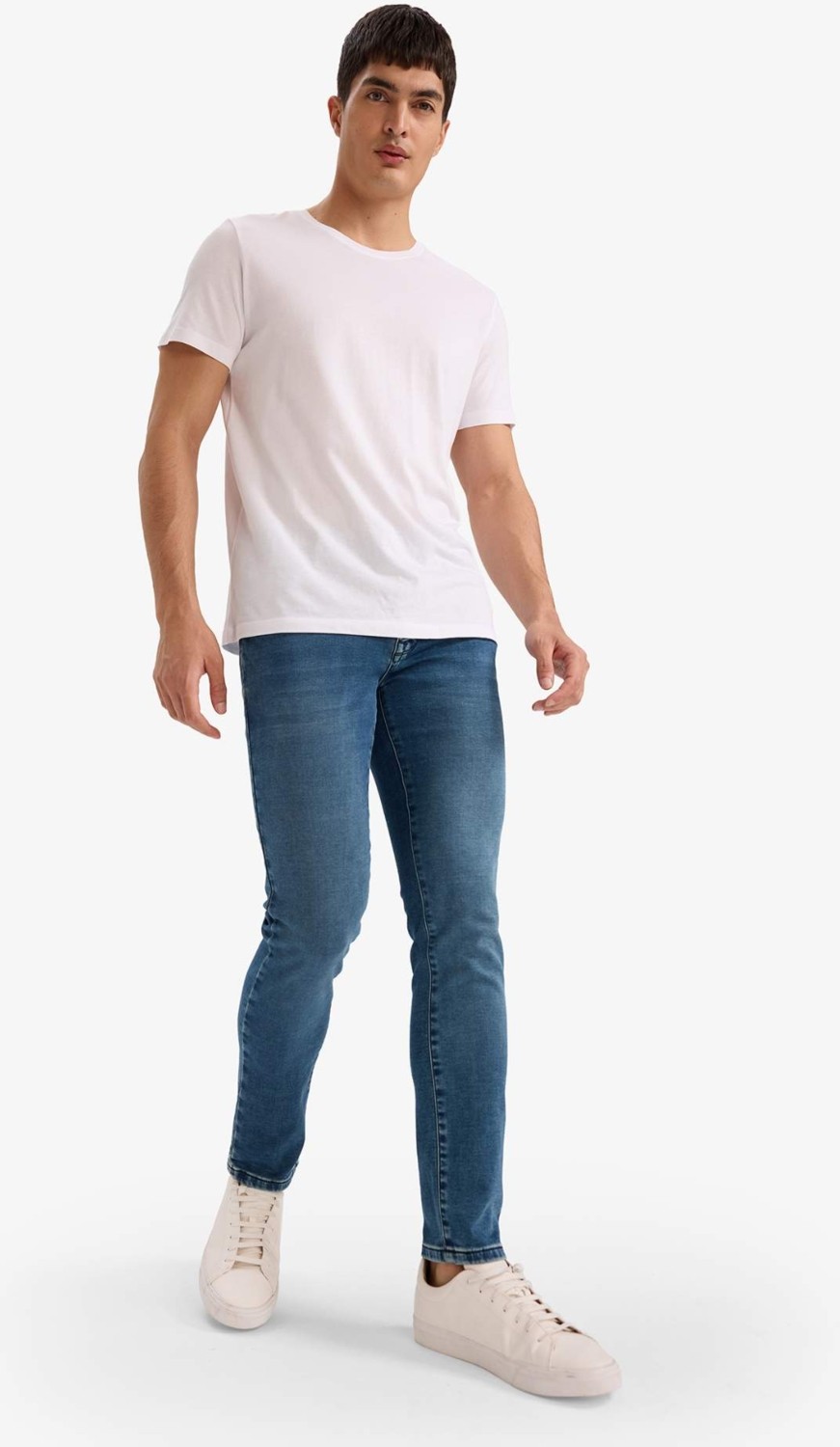 DeFacto Pedro Slim Fit Normal Bel Dar Paça Jean Pantolon G3245AX25AU görsel 7