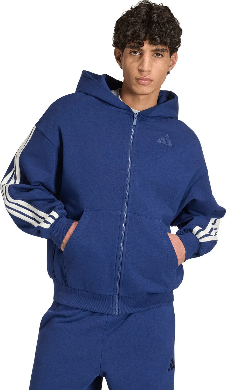 adidas KW2392 M Ak 3s Fz Mavi Erkek Zip Ceket