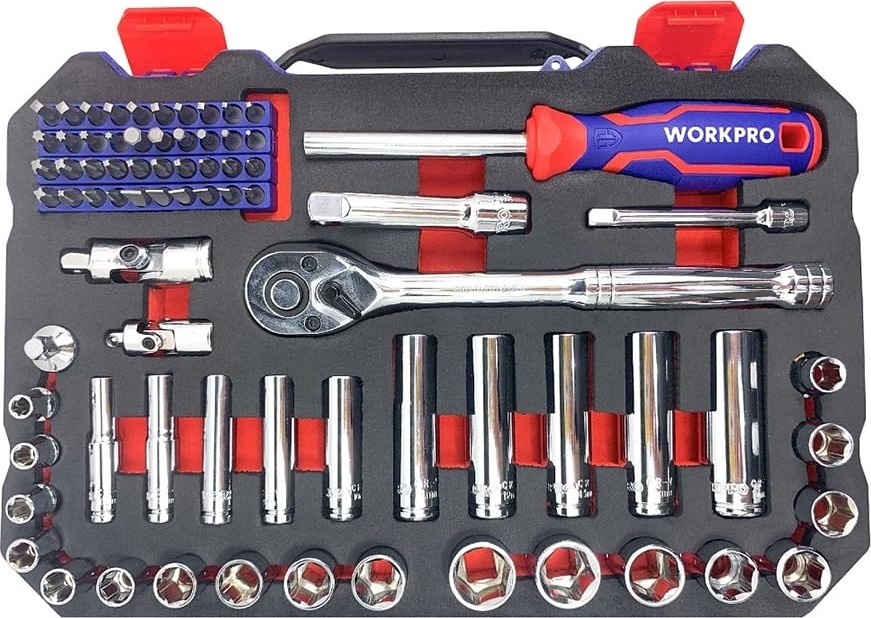 Die Grup Workpro WP202524 1/4'’ 3/8’’ Metrik 75 Parça Cr-V Profesyonel Lokma Takımı görsel 3