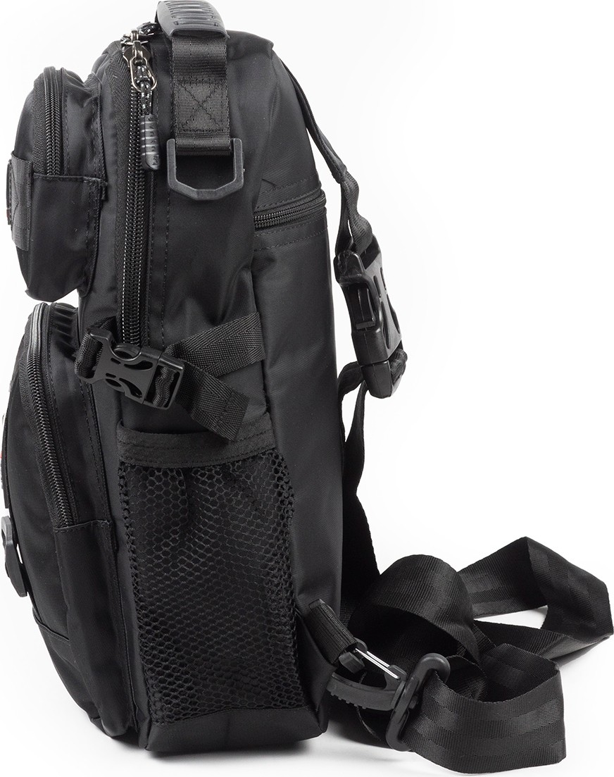 İmaks Çokgözlü Imperteks Kumaş Günlük Sırt Çapraz Göğüs El ve Omuz Çantası Unisex Siyah Sarı Body Bag 912 görsel 5