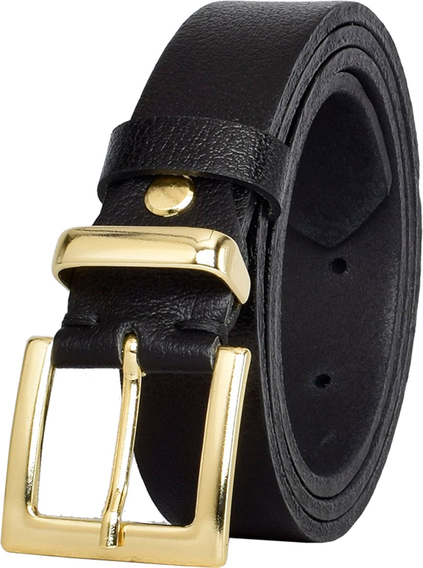 GoDeri %100 Hakiki Deri, Gold Takım Tokalı 3 cm Siyah Kadın Kemeri; Elbise, Pantolon Kemeri=3cm-Kdn-47