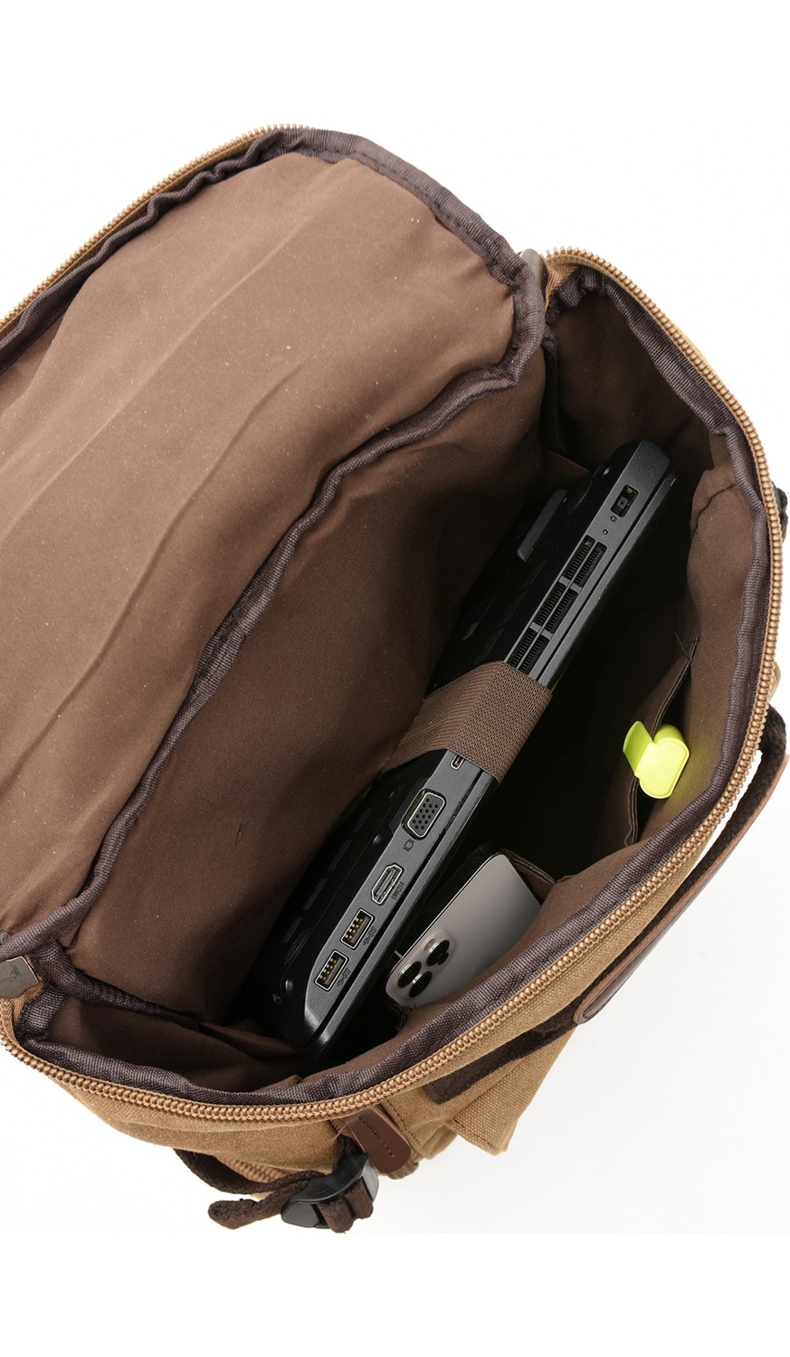 Byhakan Kanvas Sırt Çantası Laptop Bölmeli Suya Dayanıklı Büyük Boy Seyahat Çantası EBA-8831 görsel 8