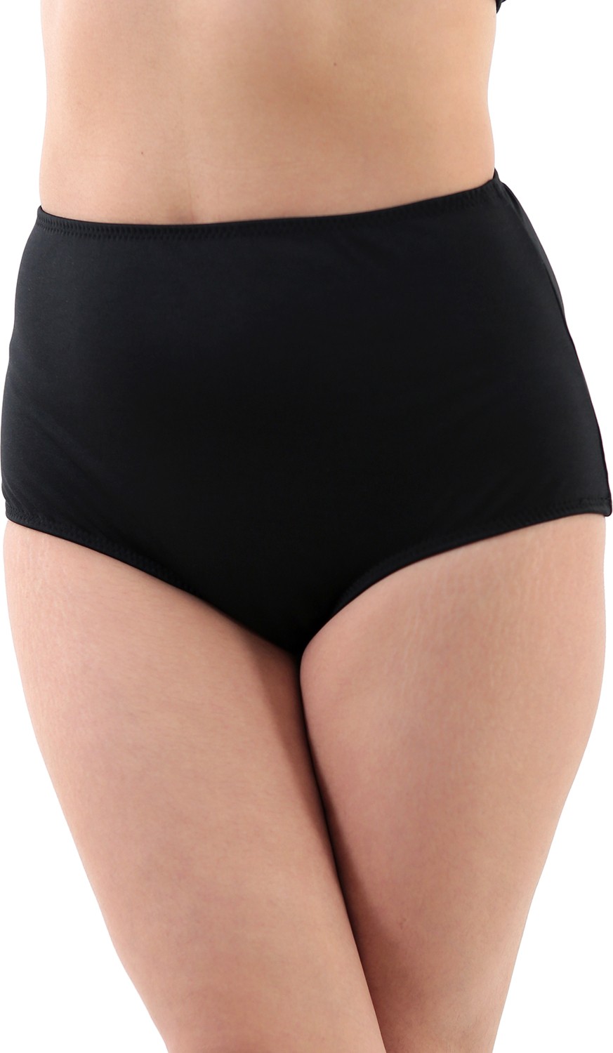 Sea Queen Kadın Büyük Beden Yüksek Bel Toparlayıcı Likralı Kumaş Bikini Altı görsel 2