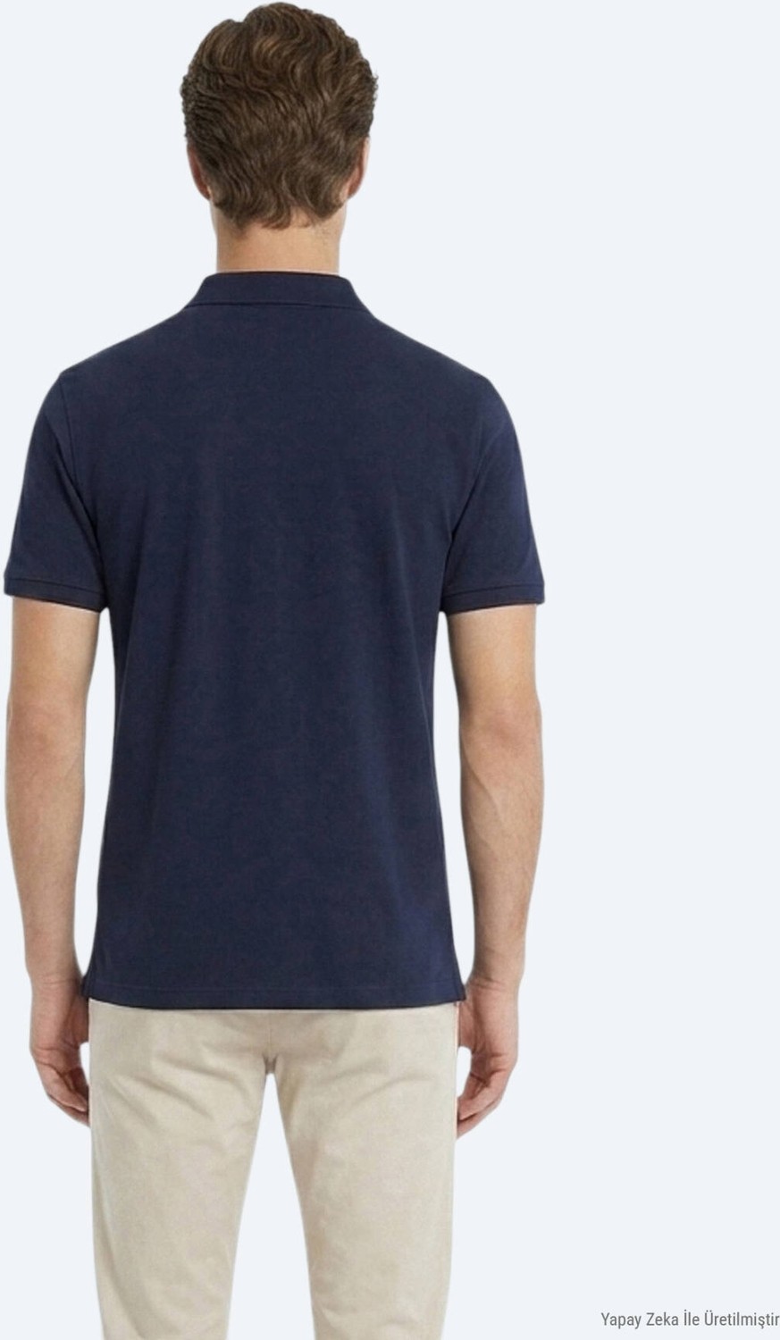 Kip Lacivert Düz %100 Pamuk T-Shirt görsel 5