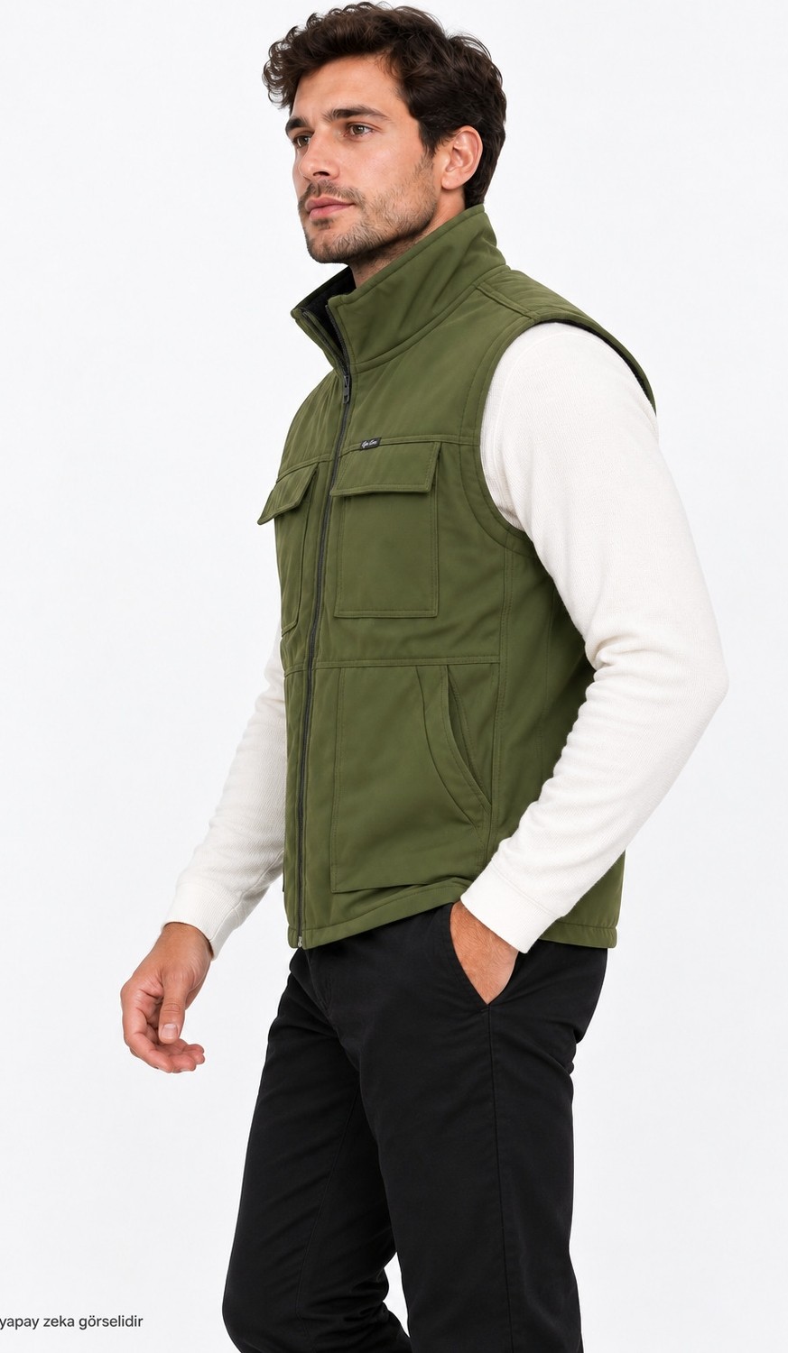 Modaplaza Erkek Üst Cep Kapaklı Softshell Yelek 174 görsel 6