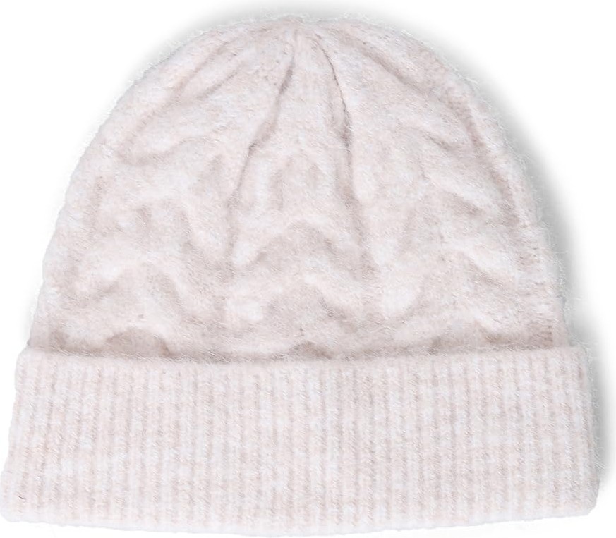 Die Grup Only Kadın Onlanna Lıfe Cable Knıt Beanıe cc Şapka, Cloud Dancer, Tek Beden