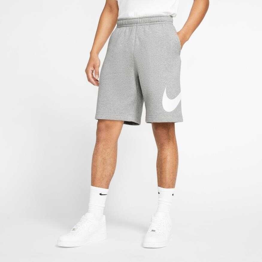Nike Sportswear Club Erkek Şort Gri Baskılı Normal Bel Rahat Kesim İpli L Beden BV2721-063