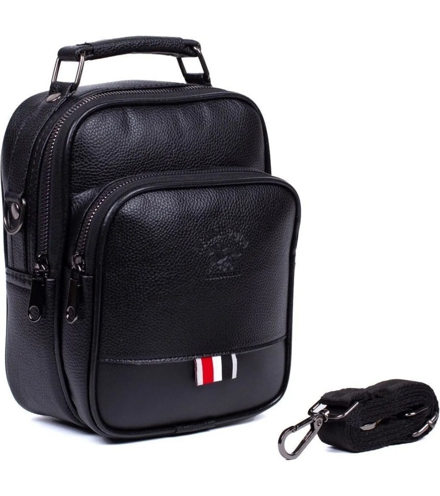 Newish Polo Erkek Deri Ayarlanabilir Çapraz Omuz Askılı Günlük Omuz ve El Çantası Çanta Suya Dayanıklı Orta Boy 19X22CM newpolo058 Tasarım Koleksiyonu görsel 8