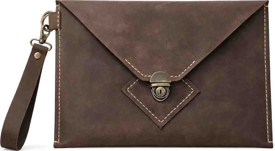 Arven Deri El Yapımı Hakiki Deri Mini Tablet Portföy Çanta, 17×25 cm Vintage Deri Clutch görsel 2