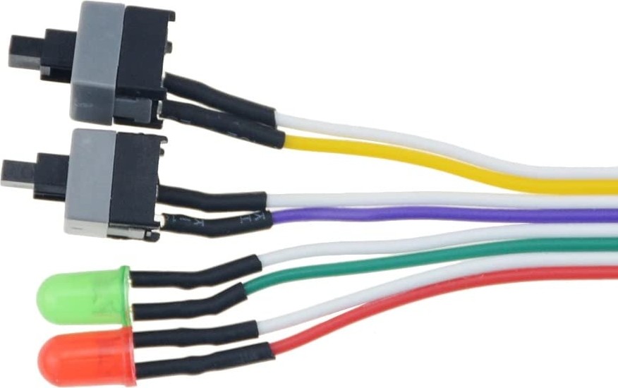 Die Grup Alfais 5064 Ana Kart Power Kablosu LED Işıklı Reset Açma Kapama Butonu Kablosu On Off Switch görsel 3
